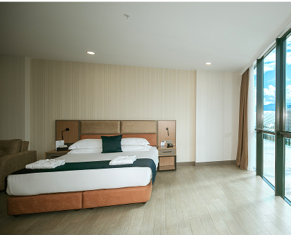 Room for 1-2 guests in Batumi with breakfast and access to the open pool.