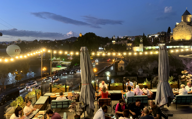 Share the Flavors: Salad, Khachapuri, Mtsvadi, and Saperavi Wine for Two at Rezidenko image 1