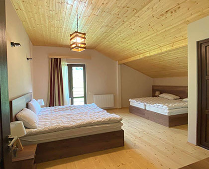 ნომერი 4 სტუმარზე, ყუროს მთის ხედით სტეფანწმინდაში