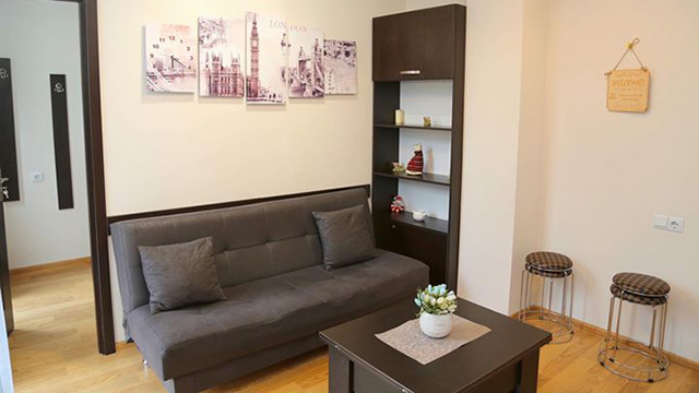 ისარგებლეთ ფასდაკლებით ბაკურიანის აპარტამენტში 4-5 სტუმრის განთავსებაზე აპარტამენტი ბაკურიანი სითიში | Apartment Bakuriani City -ში. image 3