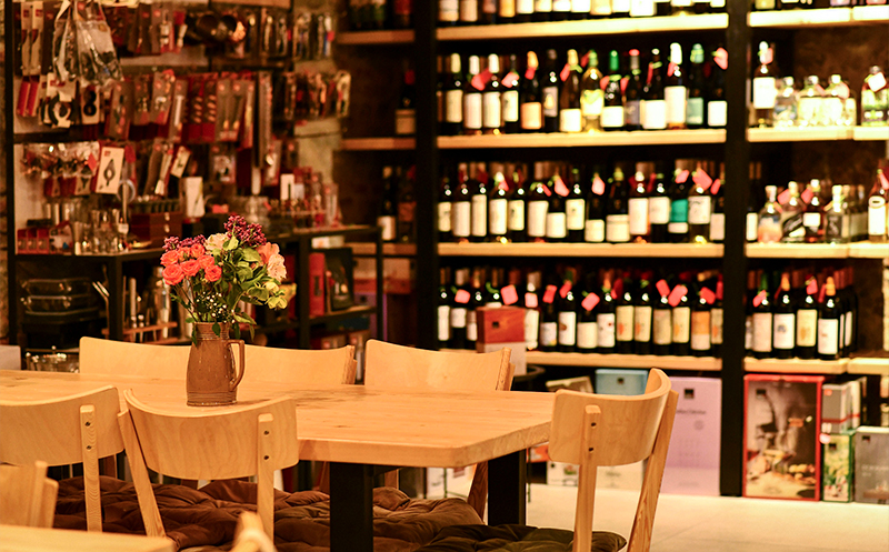 Taste wine in Wasserstrasse. 1