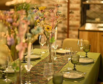 20-25 სტუმარზე ქართული კერძები და სასმელი 