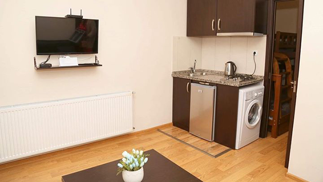 ისარგებლეთ ფასდაკლებით ბაკურიანის აპარტამენტში 4-5 სტუმრის განთავსებაზე აპარტამენტი ბაკურიანი სითიში | Apartment Bakuriani City -ში. image 12