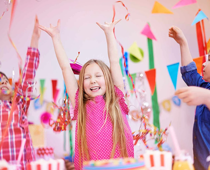 დაბადების დღის წვეულება 10, 15, 20, 25, 30 ბავშვზე + იუბილარი