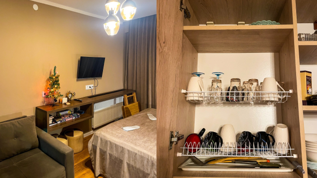 ისარგებლე ფასდაკლებით 3 ადამიანის განთავსებაზე ბაკურიანის აპარტამენტში სასტუმრო ორბი პალასი დელუქსი ბაკურიანი | Orbi Palace Delux Hotel Bakuriani -სგან.	 image 2