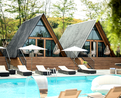 იყალთო - კოტეჯები 2, 3 და 4 სტუმარზე აუზით