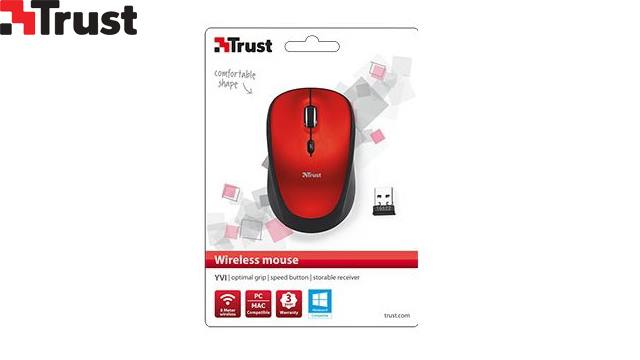 მაუსი TRUST 19522 Yvi Wireless Mouse Red image 2