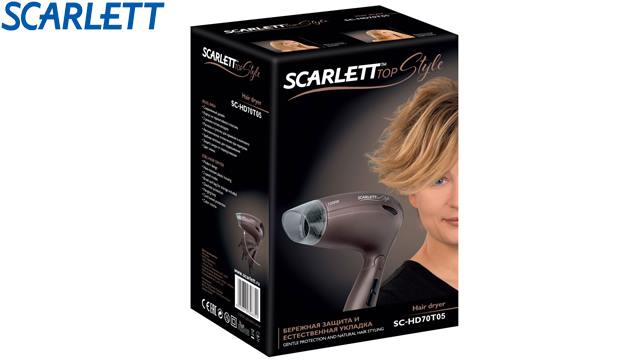 თმის საშრობი Scarlett Hairdryer SC-HD70T05 1200 W image 2