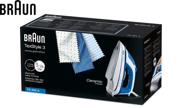 უთო BRAUN TS355 TexStyle 3 Steam Iron - 1 წლიანი გარანტიით image 2