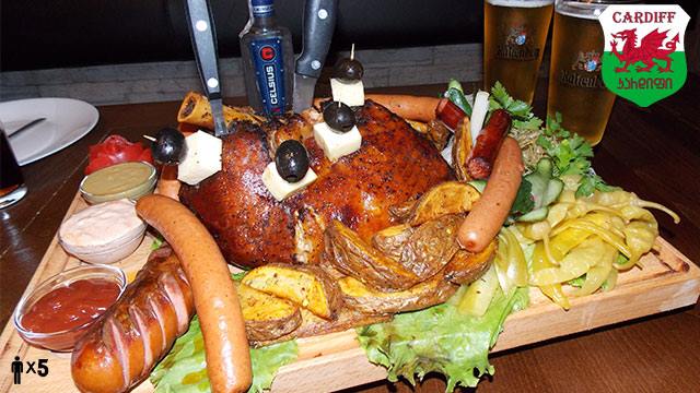 3 ლარად, 46%-მდე ფასდაკლების Swooper Code-ი კანჭის მენიუზე 4-5 პერსონაზე სასმელით ან სასმელის გარეშე რესტორანში «Cardiff» image 0