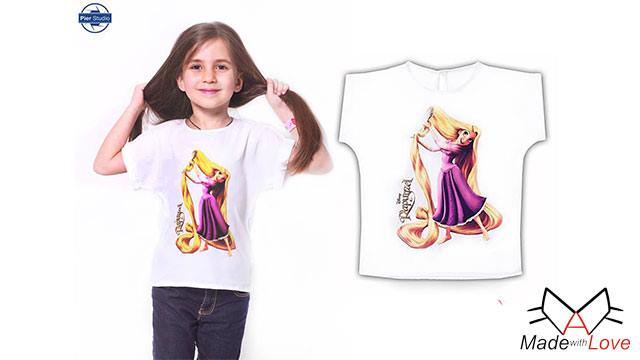 2 ლარად, 34%-იანი ფასდაკლების Swooper Code-ი თეთრი შიფონის მაისურზე პოპულარული მულტფილმების გმირებით გოგონებისთვის Made with Love-ისგან image 6