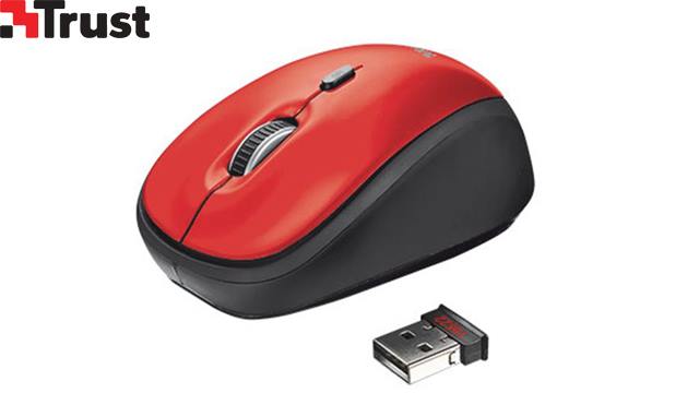 მაუსი TRUST 19522 Yvi Wireless Mouse Red image 0