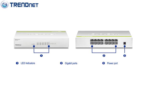 სვიჩი TRENDNET 16-Port Gigabit GREENnet Switch TEG-S16D - 1 წლიანი გარანტიით image 1