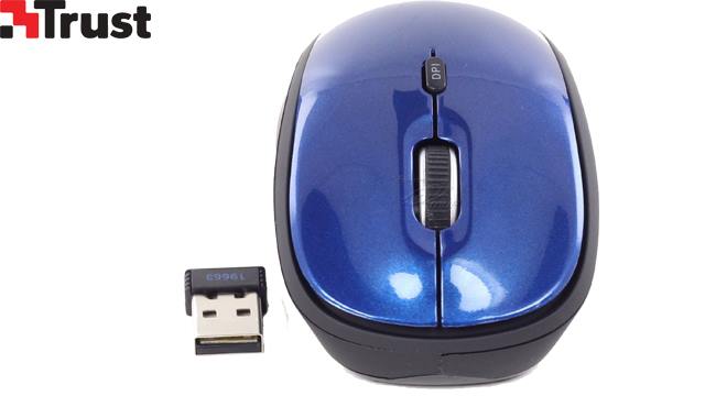მაუსი TRUST 19663 Yvi Wireless Mouse Flower Blue image 1