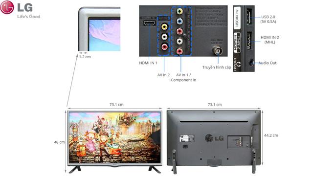 ტელევიზორი LG 32LF550D LED LCD TV With Virtual Surround 32" - 1 წლიანი გარანტიით image 3