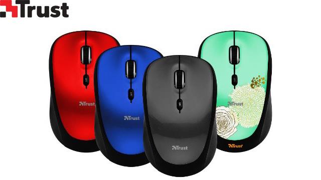 მაუსი TRUST 19522 Yvi Wireless Mouse Red image 3